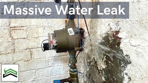 water meter leaking inside house